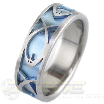 Celtic - Patterned Titanium Rings with Intricate KnotworkIcthus
