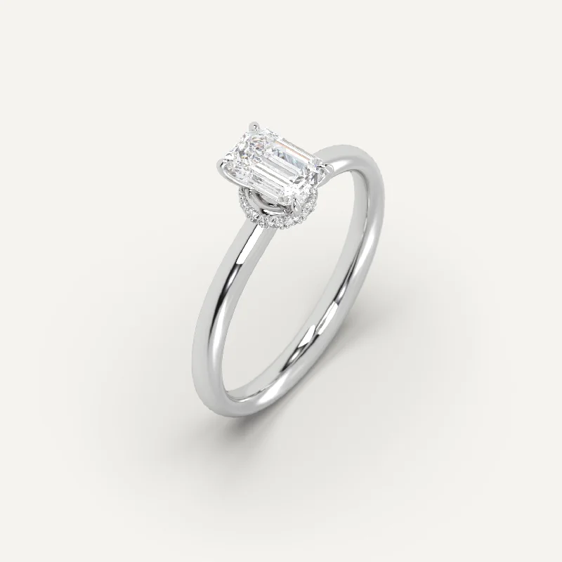Men's Ruby Engagement Rings in Rose Gold with a Solitaire Design for a Romantic Gesture1 carat Emerald Cut Diamond Ring Men's Ruby Engagement Rings in Rose Gold with a Solitaire Design for a Romantic Gesture1 carat Emerald Cut Diamond Ring
