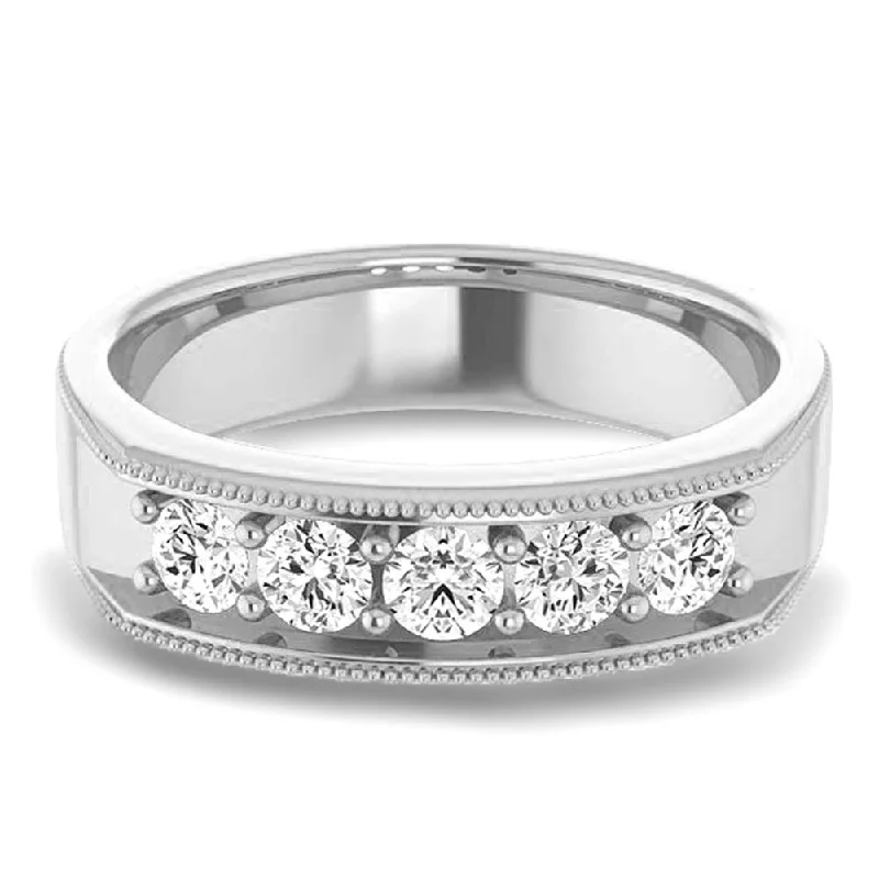 Men's magnetic rings for potential health benefits1.0 ctw Round Diamond Milgrain Accent Men's Ring Men's magnetic rings for potential health benefits1.0 ctw Round Diamond Milgrain Accent Men's Ring