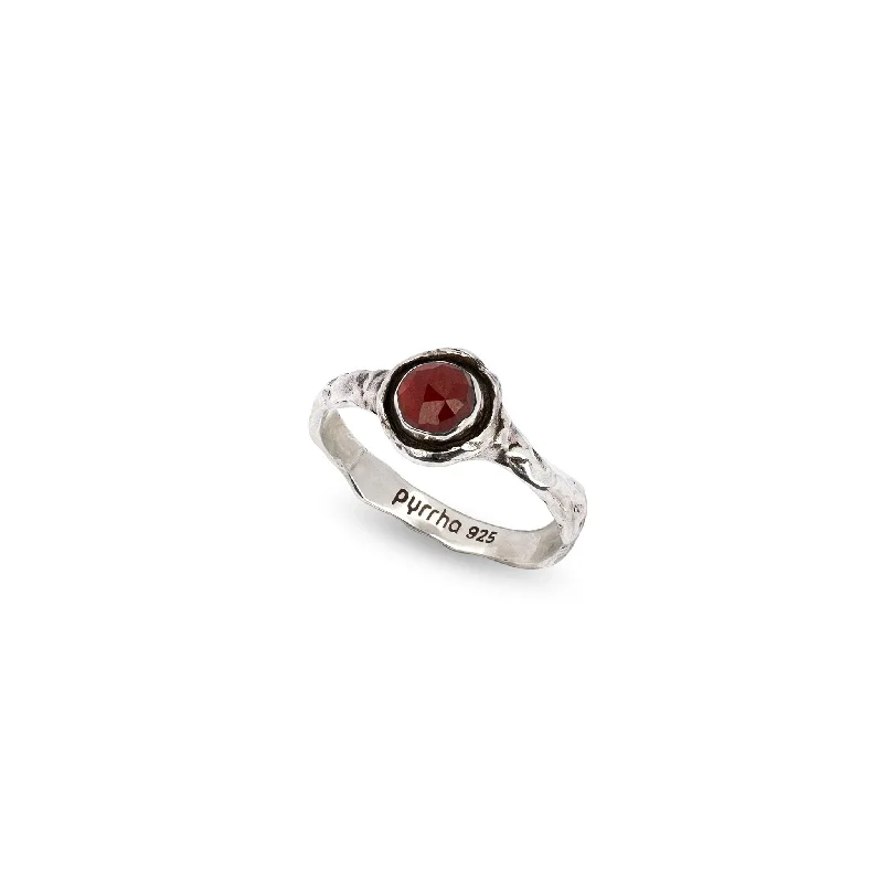Women's Infinity Symbol Rings in Rose Gold for a Romantic TouchGarnet Small Faceted Stone Talisman Ring Women's Infinity Symbol Rings in Rose Gold for a Romantic TouchGarnet Small Faceted Stone Talisman Ring