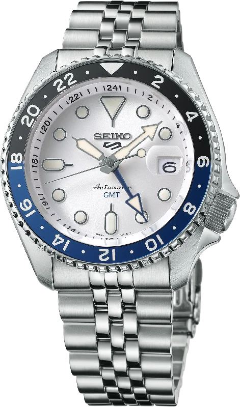 Men's Citrine Engagement Rings in Stainless Steel with a Stackable Band DesignSeiko 5 Sports SKX Sports Style GMT Series SSK033 Men's Citrine Engagement Rings in Stainless Steel with a Stackable Band DesignSeiko 5 Sports SKX Sports Style GMT Series SSK033