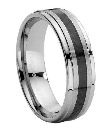Men's magnetic rings for potential health benefitsMen's Tungsten Carbide Ring with Carbon Fiber Insert -8mm Men's magnetic rings for potential health benefitsMen's Tungsten Carbide Ring with Carbon Fiber Insert -8mm