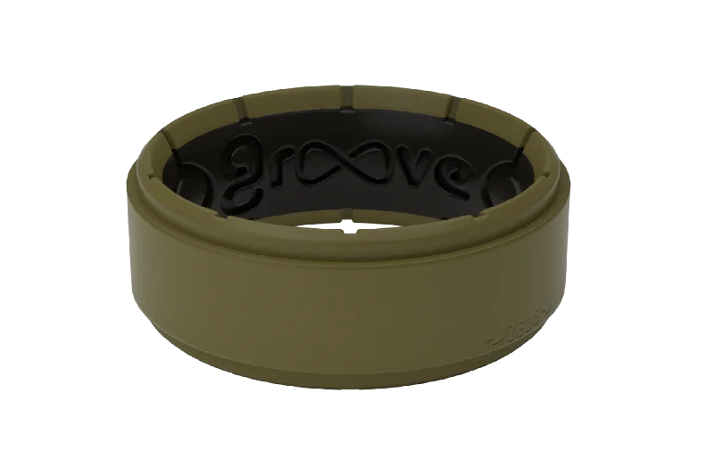Men's citrine - studded rings for a sunny yellow shadeZeus Step Olive Drab Ring