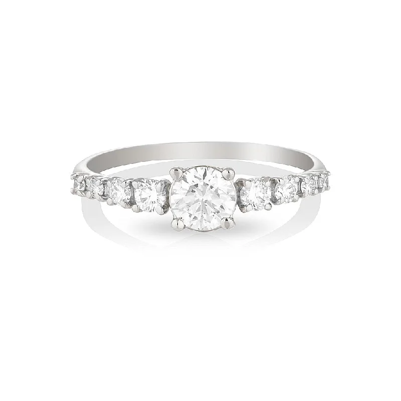 Halo - Style Women's Diamond Rings with a Center Diamond Surrounded by Smaller Diamonds in 18K GoldMaya large | diamonds Halo - Style Women's Diamond Rings with a Center Diamond Surrounded by Smaller Diamonds in 18K GoldMaya large | diamonds
