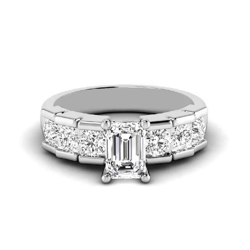 Men's Alexandrite Engagement Rings in Platinum with a Hidden Halo of Diamonds1.35-3.85 CT Round & Emerald Cut Lab Grown Diamonds - Engagement Ring Men's Alexandrite Engagement Rings in Platinum with a Hidden Halo of Diamonds1.35-3.85 CT Round & Emerald Cut Lab Grown Diamonds - Engagement Ring