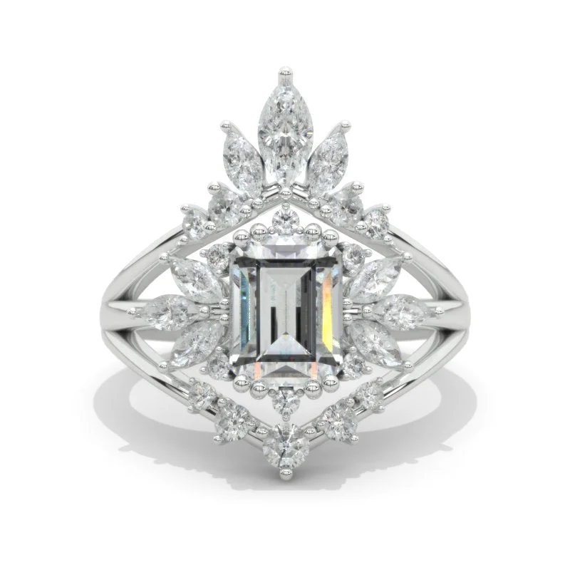 Men's Ruby Engagement Rings in Rose Gold with a Solitaire Design for a Romantic Gesture2 Carat Moissanite Emerald Cut Halo White Gold Engagement Ring Men's Ruby Engagement Rings in Rose Gold with a Solitaire Design for a Romantic Gesture2 Carat Moissanite Emerald Cut Halo White Gold Engagement Ring