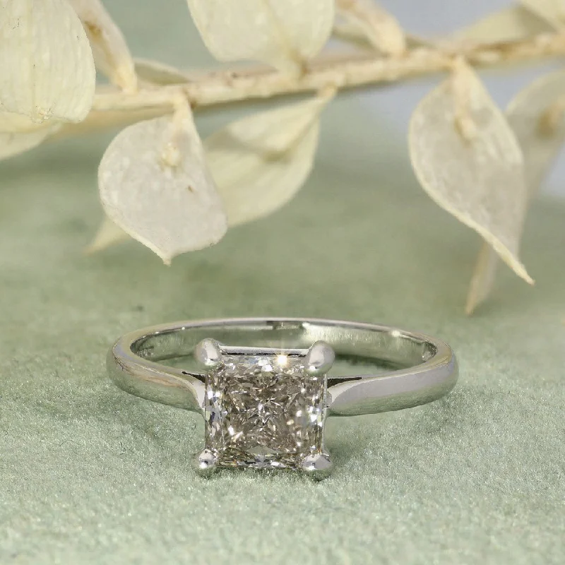 Men's Tourmaline Engagement Rings in 18K Two - Tone Gold with a Floral - Inspired SettingPre-owned 18ct White Gold 1.13ct Princess Cut Diamond Solitaire Ring Men's Tourmaline Engagement Rings in 18K Two - Tone Gold with a Floral - Inspired SettingPre-owned 18ct White Gold 1.13ct Princess Cut Diamond Solitaire Ring