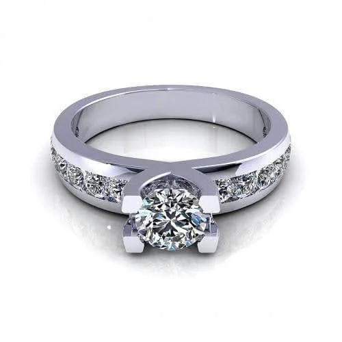 Men's Topaz Engagement Rings in 10K Gold with a Channel - Set Diamond Band0.95-2.10 CT Round Cut Diamonds - Engagement Ring Men's Topaz Engagement Rings in 10K Gold with a Channel - Set Diamond Band0.95-2.10 CT Round Cut Diamonds - Engagement Ring