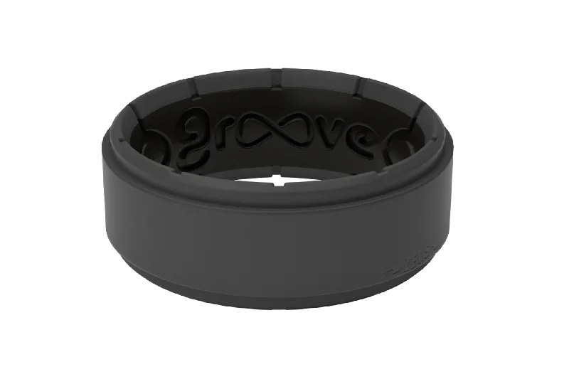 Men's hematite - ring for a metallic gray lusterZeus Step Deep Stone Grey Ring
