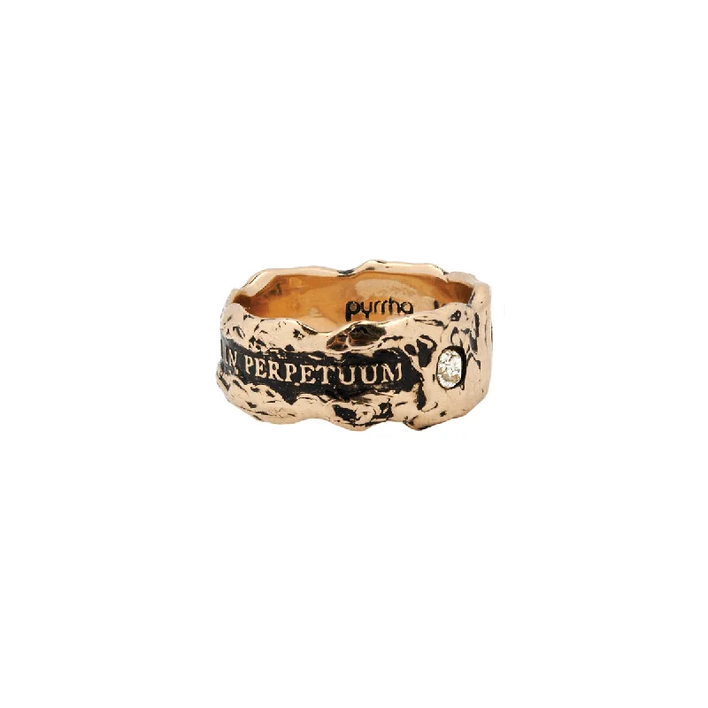 Art Deco - Inspired Women's Rings with Geometric Shapes in 14K GoldTogether Forever Wide 14K Gold Diamond Set Textured Band Ring Art Deco - Inspired Women's Rings with Geometric Shapes in 14K GoldTogether Forever Wide 14K Gold Diamond Set Textured Band Ring