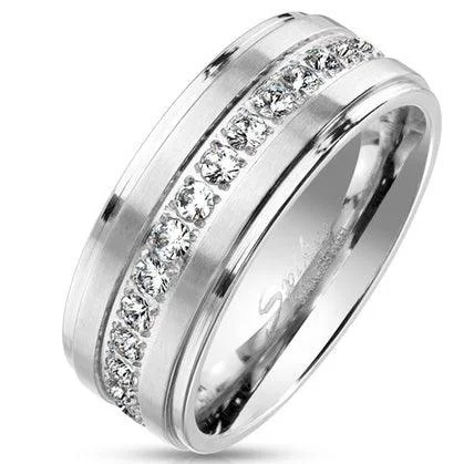 Men's infinity - symbol rings for a romantic meaningMen's Stainless Steel Eternity Band with CZs | 7mm Men's infinity - symbol rings for a romantic meaningMen's Stainless Steel Eternity Band with CZs | 7mm