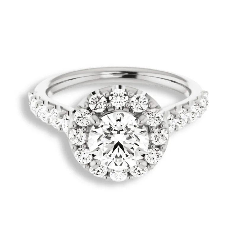 Men's Peridot Engagement Rings in 14K Gold - Filled Metal with a Micro - Pave SettingRound Diamond Halo Engagement Ring Men's Peridot Engagement Rings in 14K Gold - Filled Metal with a Micro - Pave SettingRound Diamond Halo Engagement Ring