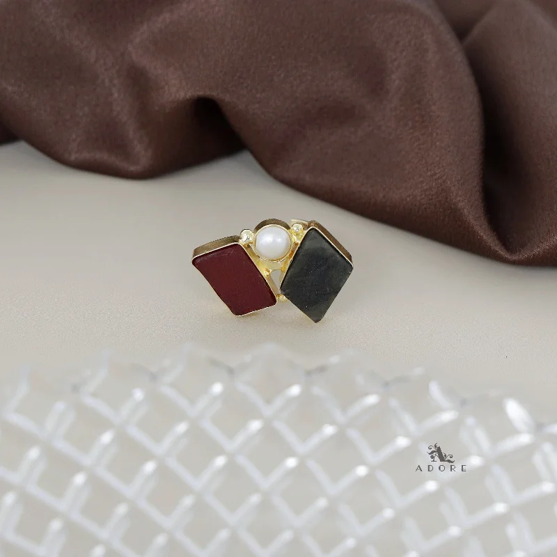 Labradorite + Maroon