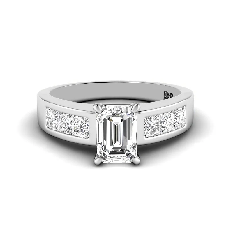 Men's Topaz Engagement Rings in 10K Gold with a Channel - Set Diamond Band1.30-3.80 CT Princess & Emerald Cut Lab Grown Diamonds - Engagement Ring Men's Topaz Engagement Rings in 10K Gold with a Channel - Set Diamond Band1.30-3.80 CT Princess & Emerald Cut Lab Grown Diamonds - Engagement Ring