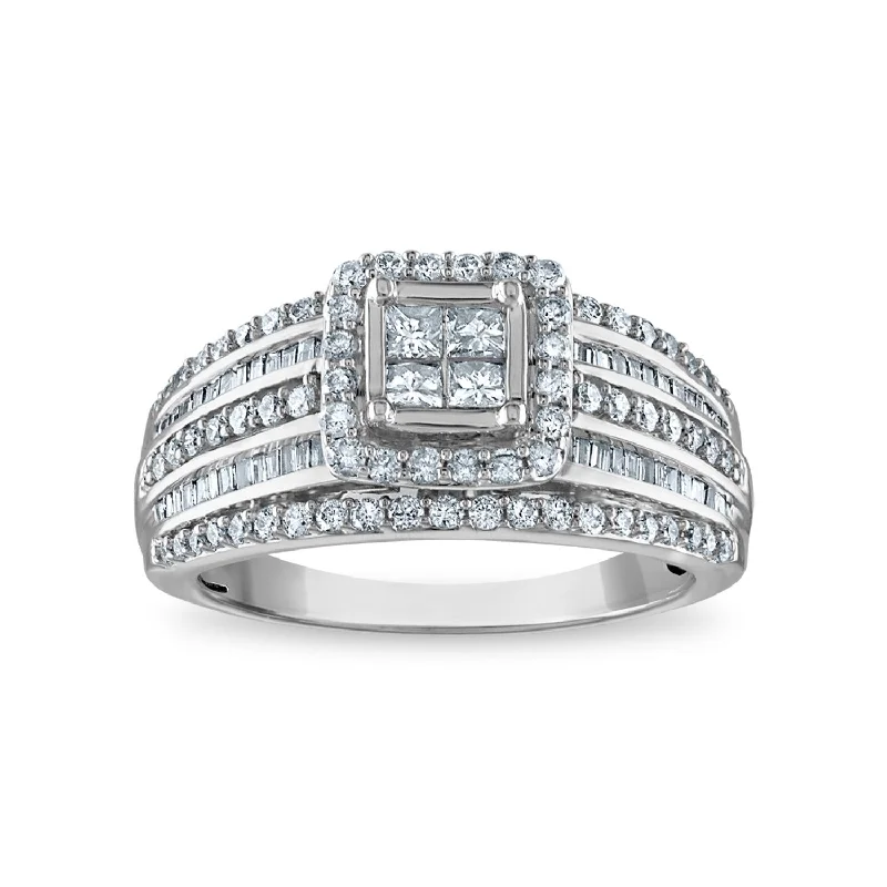 Heart - Shaped Engagement Rings in 14K Pink Gold for a Romantic Proposal1 CTW Diamond Halo Engagement Ring in 10KT White Gold Heart - Shaped Engagement Rings in 14K Pink Gold for a Romantic Proposal1 CTW Diamond Halo Engagement Ring in 10KT White Gold