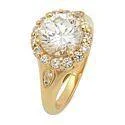 Art Deco Engagement Rings with Geometric Patterns and Baguette - Cut Diamond Accents2.5 Carat Round High quality Cubic Zirconia Engagement ring 14K Yellow Gold Art Deco Engagement Rings with Geometric Patterns and Baguette - Cut Diamond Accents2.5 Carat Round High quality Cubic Zirconia Engagement ring 14K Yellow Gold
