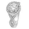 Vintage Cluster Engagement Rings with Antique - Cut Diamonds and Silver Filigree2 Carat Brilliant Cut Highest Quality Cubic Zirconia Bridal Ring 14K White Gold Vintage Cluster Engagement Rings with Antique - Cut Diamonds and Silver Filigree2 Carat Brilliant Cut Highest Quality Cubic Zirconia Bridal Ring 14K White Gold