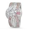 Heart - Shaped Engagement Rings in 14K Pink Gold for a Romantic Proposal2 Carat Round Cubic Zirconia Engagement Ring Pink Heart Pave 14K White Gold Heart - Shaped Engagement Rings in 14K Pink Gold for a Romantic Proposal2 Carat Round Cubic Zirconia Engagement Ring Pink Heart Pave 14K White Gold
