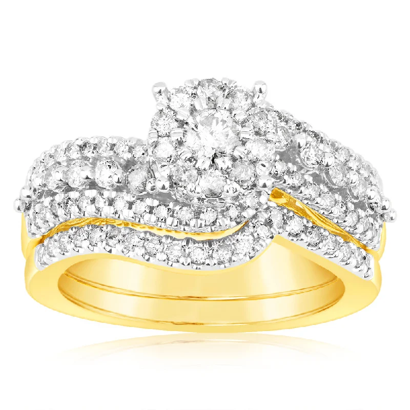 Iolite Gemstone Rings in 10K Gold with a Twisted Band for a Distinctive and Stylish Accessory9ct Yellow Gold 1.1 Carat Diamond Bridal Engagement & Wedding Ring Set Iolite Gemstone Rings in 10K Gold with a Twisted Band for a Distinctive and Stylish Accessory9ct Yellow Gold 1.1 Carat Diamond Bridal Engagement & Wedding Ring Set