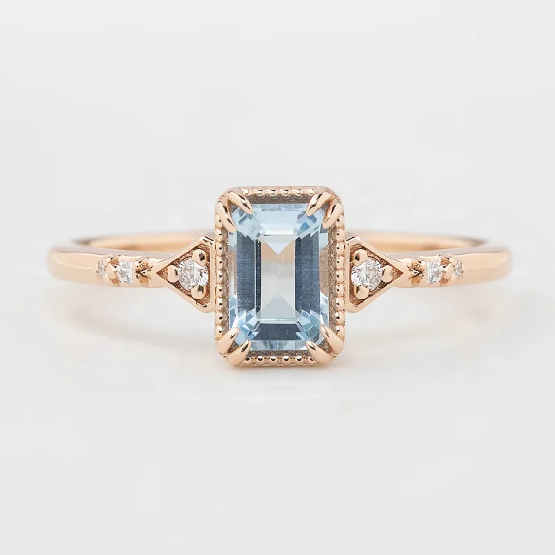 Ruby Gemstone Rings in 14K Yellow Gold with a Solitaire Setting for a Classic and Bold StatementAgatha Ring 0.60ct Emerald Aquamarine, 14k Rose Gold Ruby Gemstone Rings in 14K Yellow Gold with a Solitaire Setting for a Classic and Bold StatementAgatha Ring 0.60ct Emerald Aquamarine, 14k Rose Gold