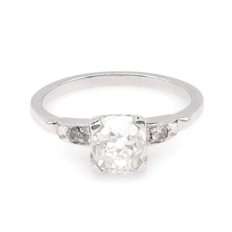 Heart - Shaped Engagement Rings in 14K Pink Gold for a Romantic ProposalArt Deco GIA 1.32 Carat Old Mine Cut Diamond Platinum Engagement Ring Heart - Shaped Engagement Rings in 14K Pink Gold for a Romantic ProposalArt Deco GIA 1.32 Carat Old Mine Cut Diamond Platinum Engagement Ring