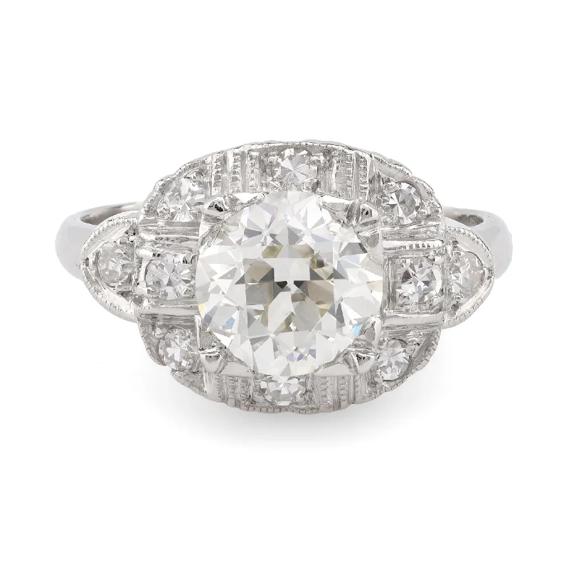 Engagement Rings with Amethyst and Diamond Accents in a Contemporary SettingArt Deco GIA 1.53 Carat Old European Cut Diamond Platinum Engagement Ring Engagement Rings with Amethyst and Diamond Accents in a Contemporary SettingArt Deco GIA 1.53 Carat Old European Cut Diamond Platinum Engagement Ring