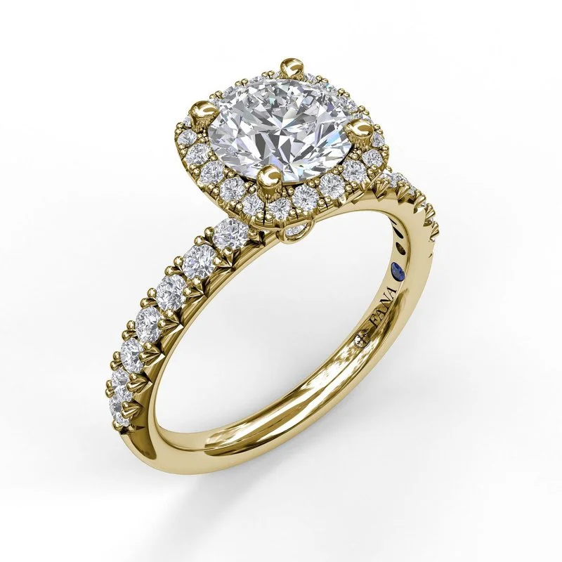 Heart - Shaped Engagement Rings in 14K Pink Gold for a Romantic ProposalClassic Diamond Halo Engagement Ring with a Gorgeous Side Profile Heart - Shaped Engagement Rings in 14K Pink Gold for a Romantic ProposalClassic Diamond Halo Engagement Ring with a Gorgeous Side Profile