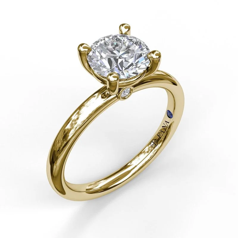 Three - Stone Engagement Rings Symbolizing Love's Past, Present, and Future with Asscher - Cut DiamondsClassic Round Cut Solitaire Engagement Ring