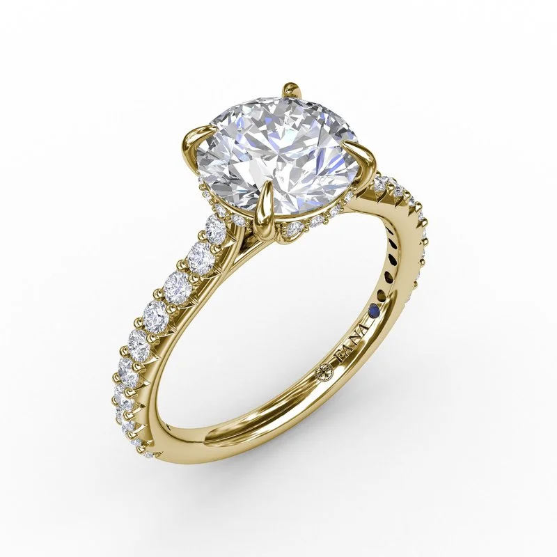 Classic Round Cut Engagement Rings with Platinum Prongs and Halo Setting for Timeless EleganceClassic Round Diamond Solitaire Engagement Ring With Hidden Pavé Halo Classic Round Cut Engagement Rings with Platinum Prongs and Halo Setting for Timeless EleganceClassic Round Diamond Solitaire Engagement Ring With Hidden Pavé Halo