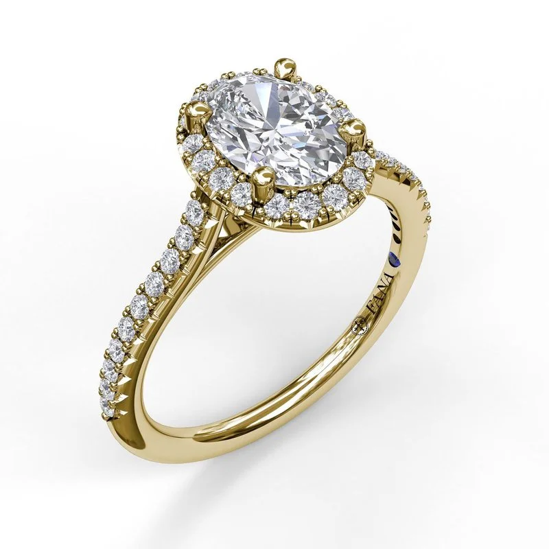 Engagement Rings with Sapphire and Diamond Combinations in a Vintage StyleDelicate Oval Shaped Halo And Pave Band Engagement Ring Engagement Rings with Sapphire and Diamond Combinations in a Vintage StyleDelicate Oval Shaped Halo And Pave Band Engagement Ring