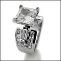 Cathedral - Style Engagement Rings with a Raised Center Stone and Intricate MetalworkCubic Zirconia Princess 2 Ct Center Wide Channel Set Sides Platinum Engagement Ring Cathedral - Style Engagement Rings with a Raised Center Stone and Intricate MetalworkCubic Zirconia Princess 2 Ct Center Wide Channel Set Sides Platinum Engagement Ring