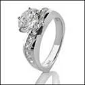 Three - Stone Engagement Rings Symbolizing Love's Past, Present, and Future with Asscher - Cut DiamondsEngagement Round 2 Ct. Channel Princess Euro Shank Platinum Cubic Zirconia Ring