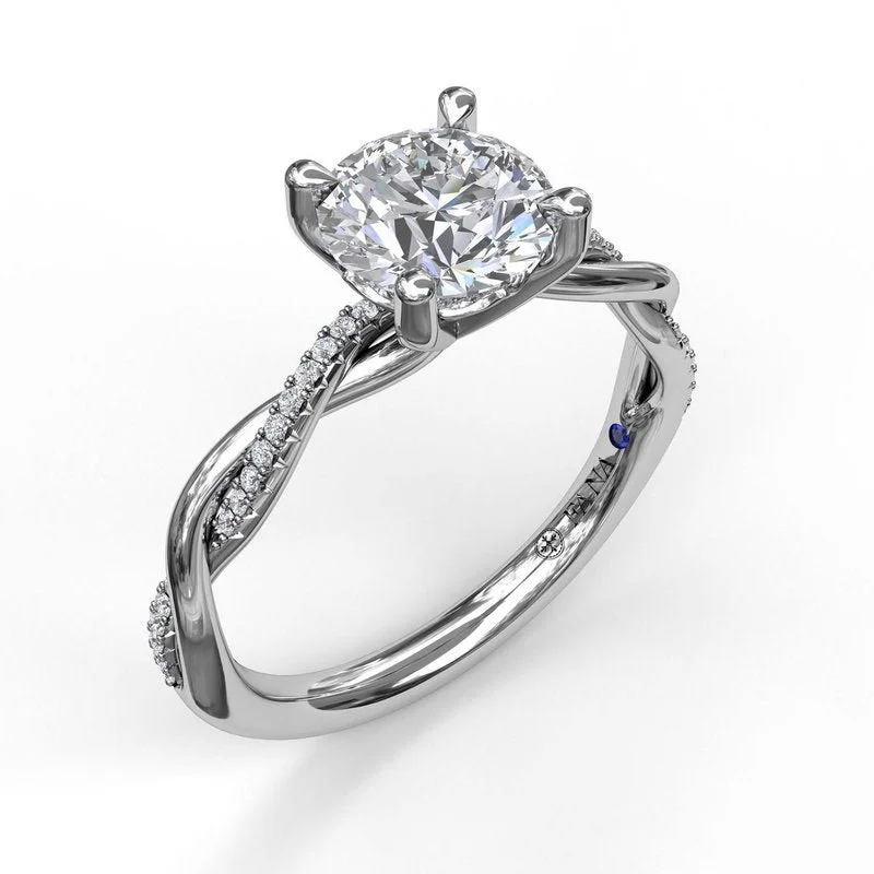 Marquise Cut Engagement Rings with a Channel - Set Diamond BandGold And Diamond Twist Engagement Ring Marquise Cut Engagement Rings with a Channel - Set Diamond BandGold And Diamond Twist Engagement Ring