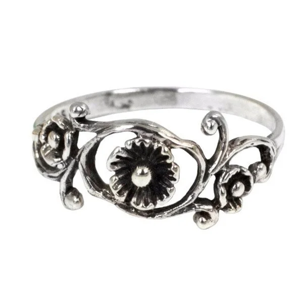 Handmade Sterling Silver 'Lotus Rose' Cocktail Ring (Thailand)