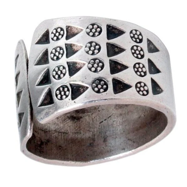 Handmade Sterling Silver 'Mountain Wildflowers' Wrap Ring (Thailand)