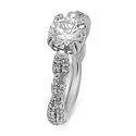Cushion - Cut Halo Engagement Rings with a Platinum Band and Micro - Pave DetailsHigh Quality 1 Carat Round Cubic Zirconia Engagement Ring With Micro pave Eternity Shank Solid 14k White Gold Cushion - Cut Halo Engagement Rings with a Platinum Band and Micro - Pave DetailsHigh Quality 1 Carat Round Cubic Zirconia Engagement Ring With Micro pave Eternity Shank Solid 14k White Gold