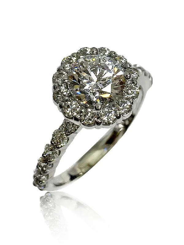 Engagement Rings with Amethyst and Diamond Accents in a Contemporary SettingHighest Quality Cubic Zirconia 1 Carat Halo Engagement Ring 14k White Gold Engagement Rings with Amethyst and Diamond Accents in a Contemporary SettingHighest Quality Cubic Zirconia 1 Carat Halo Engagement Ring 14k White Gold