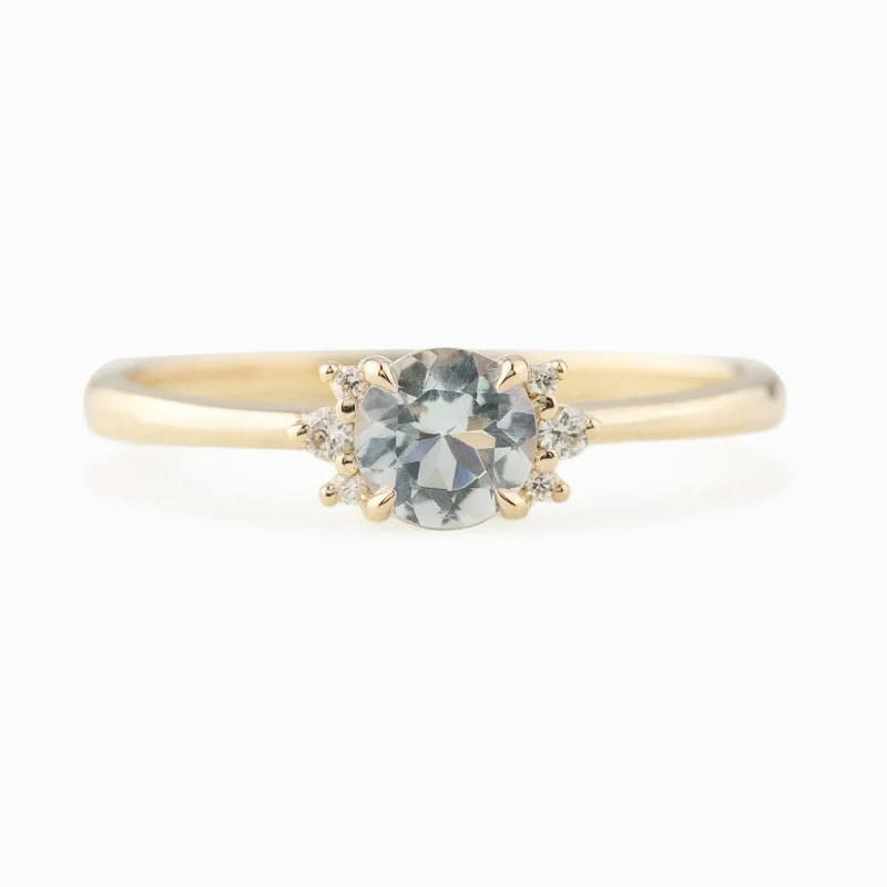 Topaz Gemstone Rings in 10K Gold with a Channel - Set Design for a Contemporary and Durable OptionLena Ring - Aquamarine Topaz Gemstone Rings in 10K Gold with a Channel - Set Design for a Contemporary and Durable OptionLena Ring - Aquamarine