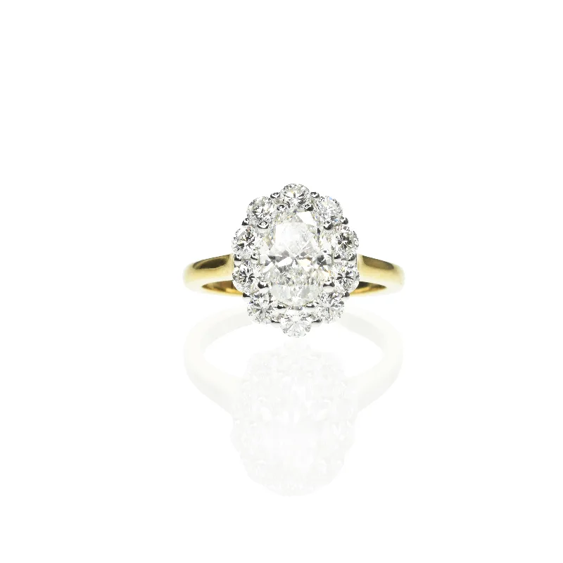 Cluster Engagement Rings with Multiple Small Diamonds Arranged in a Stunning DesignOval Diamond Engagement Ring with Floral Halo Cluster Engagement Rings with Multiple Small Diamonds Arranged in a Stunning DesignOval Diamond Engagement Ring with Floral Halo