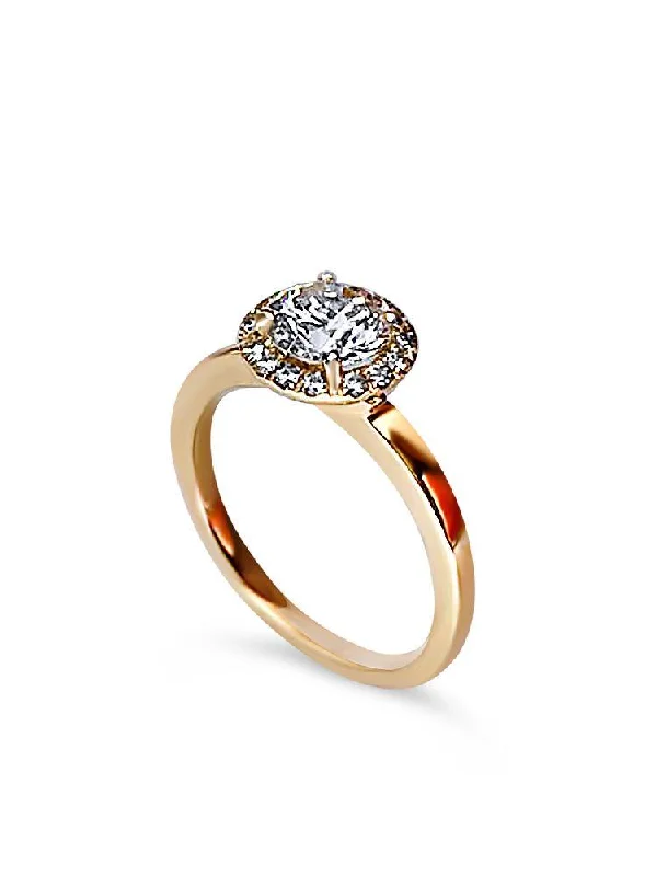 Emerald Cut Engagement Rings with Platinum Gallery and Split Shank DesignRound Cubic Zirconia 1 Carat High Quality CZ Halo Style 14k Yellow Gold Engagement Ring Emerald Cut Engagement Rings with Platinum Gallery and Split Shank DesignRound Cubic Zirconia 1 Carat High Quality CZ Halo Style 14k Yellow Gold Engagement Ring