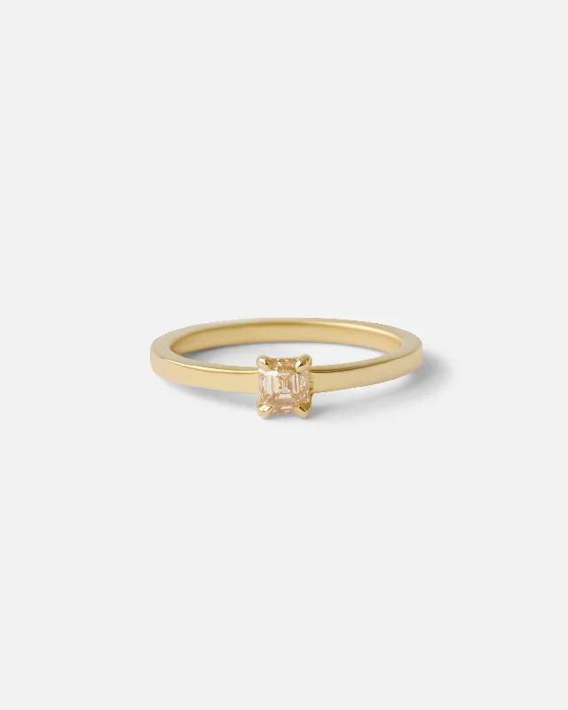 Vintage Cluster Engagement Rings with Antique - Cut Diamonds and Silver FiligreeSolitaire Ring / Square Cut Diamond Vintage Cluster Engagement Rings with Antique - Cut Diamonds and Silver FiligreeSolitaire Ring / Square Cut Diamond