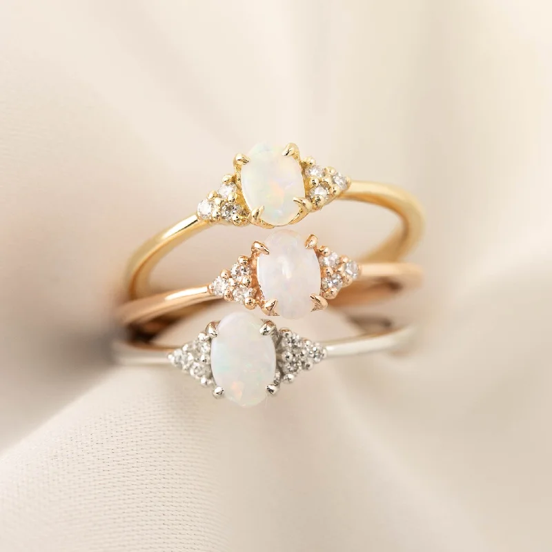 Garnet Gemstone Rings in 18K Gold Vermeil with Intricate Engravings for a Traditional AestheticTeresa Ring - Opal Garnet Gemstone Rings in 18K Gold Vermeil with Intricate Engravings for a Traditional AestheticTeresa Ring - Opal