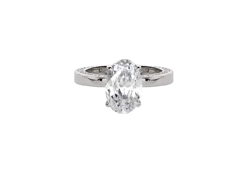 Marquise Cut Engagement Rings with a Channel - Set Diamond BandThe Poppy Ring (3 Carat) Marquise Cut Engagement Rings with a Channel - Set Diamond BandThe Poppy Ring (3 Carat)