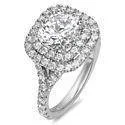 Signature - Design Engagement Rings with a Brand - Exclusive Pattern and Premium DiamondsTiffany Soleste Style 2 Carat Rounded Cushion Cubic Zirconia Halo Platinum Engagement Ring Signature - Design Engagement Rings with a Brand - Exclusive Pattern and Premium DiamondsTiffany Soleste Style 2 Carat Rounded Cushion Cubic Zirconia Halo Platinum Engagement Ring