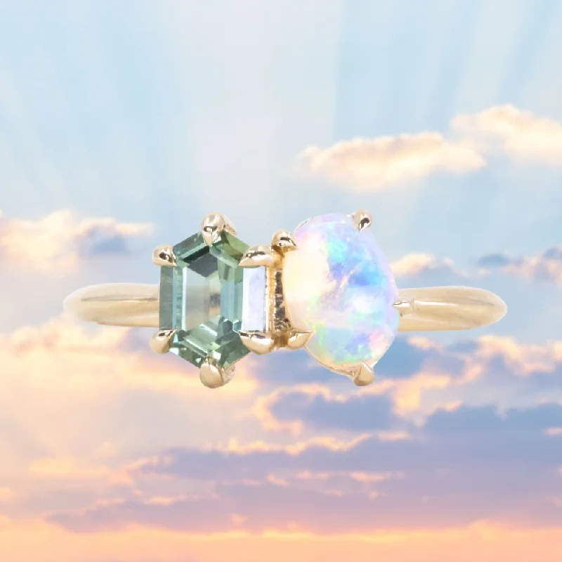 Turquoise Gemstone Rings in 925 Silver with a Southwestern - Inspired Design for a Rustic CharmToi Et Moi 0.74ct Hexagon Sapphire and Opal Ring in 14k Yellow gold Turquoise Gemstone Rings in 925 Silver with a Southwestern - Inspired Design for a Rustic CharmToi Et Moi 0.74ct Hexagon Sapphire and Opal Ring in 14k Yellow gold