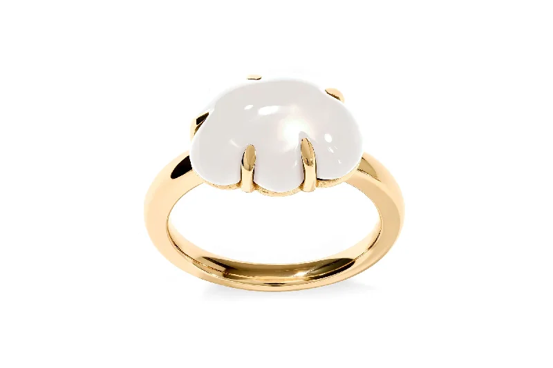 Malachite Gemstone Rings in 14K Gold with a Carved Stone for a Unique and Artistic AppealCloud 18K Gold Ring w. Milky Quartz Malachite Gemstone Rings in 14K Gold with a Carved Stone for a Unique and Artistic AppealCloud 18K Gold Ring w. Milky Quartz