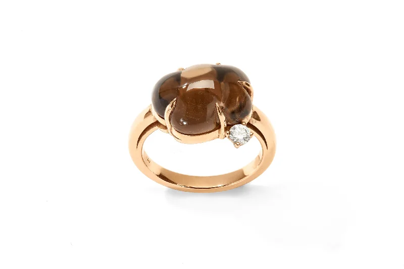 Iolite Gemstone Rings in 10K Gold with a Twisted Band for a Distinctive and Stylish AccessoryCloud 18K Rosegold Ring w. Smokey Quartz & Diamond Iolite Gemstone Rings in 10K Gold with a Twisted Band for a Distinctive and Stylish AccessoryCloud 18K Rosegold Ring w. Smokey Quartz & Diamond