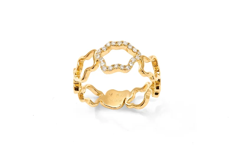 Lapis Lazuli Gemstone Rings in Sterling Silver with a Star - Shaped Setting for a Celestial - Inspired PieceGolden Cloud Band 18K Gold Ring w. Diamonds Lapis Lazuli Gemstone Rings in Sterling Silver with a Star - Shaped Setting for a Celestial - Inspired PieceGolden Cloud Band 18K Gold Ring w. Diamonds