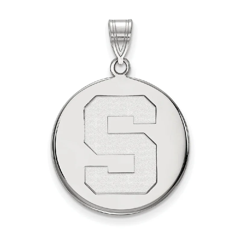 Antique - Inspired Filigree - Worked Cross Pendant Necklace for Religious Ceremonies10k White Gold Michigan State Large Initial S Disc Pendant Antique - Inspired Filigree - Worked Cross Pendant Necklace for Religious Ceremonies10k White Gold Michigan State Large Initial S Disc Pendant