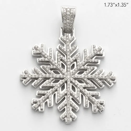 Handmade Leather - Wrapped Crystal Pendant for a Bohemian Aesthetic10KW 1.40CTW DIAMOND SNOWFLAKE PENDANT Handmade Leather - Wrapped Crystal Pendant for a Bohemian Aesthetic10KW 1.40CTW DIAMOND SNOWFLAKE PENDANT